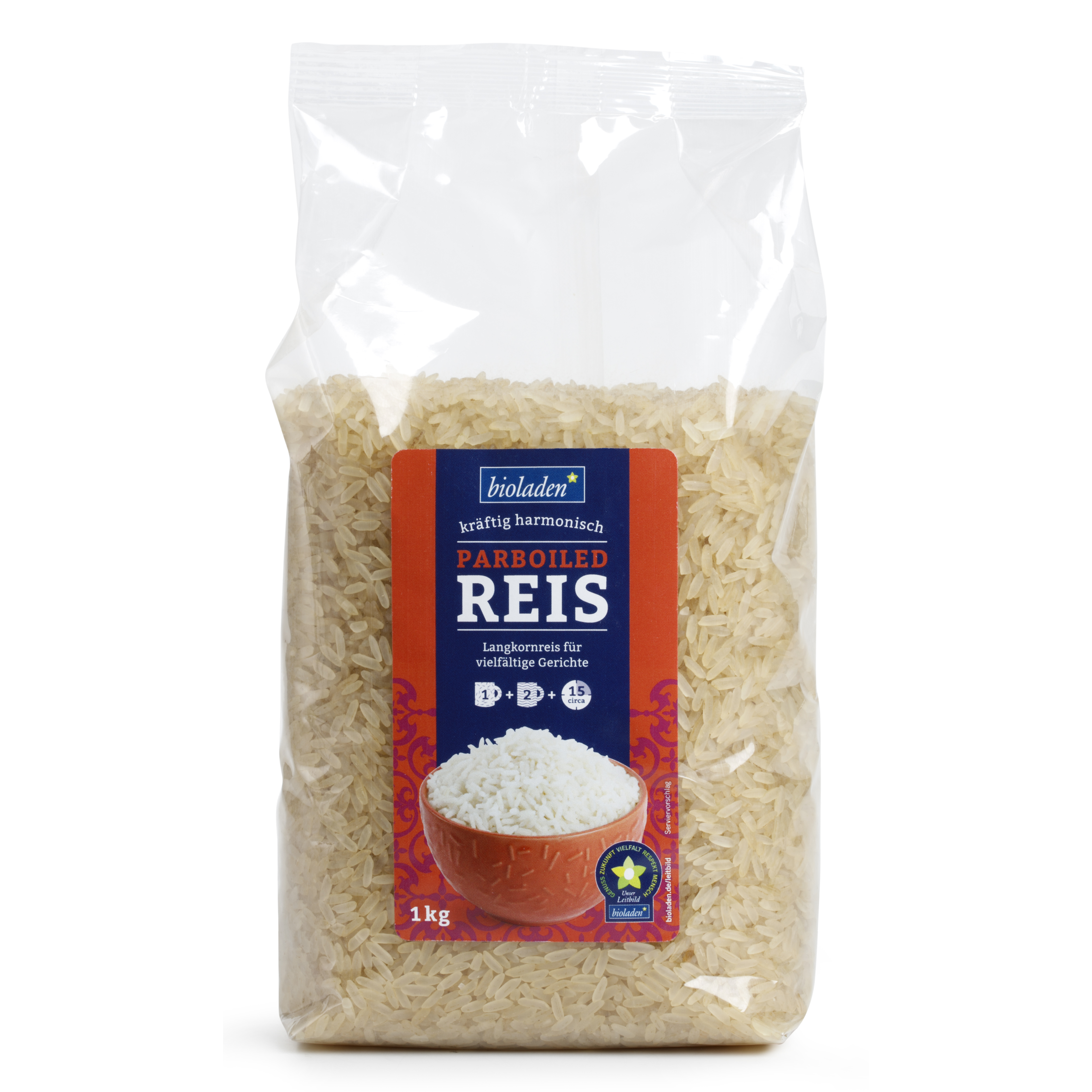 Bio Parboiled Reis wei 1kg